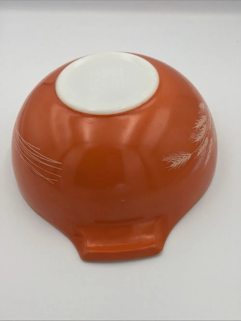 Pyrex Autumn Harvest Wheat #443 Cinderella Mixing Bowl 2.5L Orange Vintage 1978